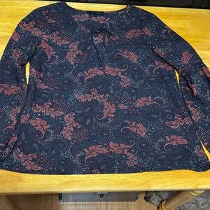 Sanctuary Black and Red Floral Blouse